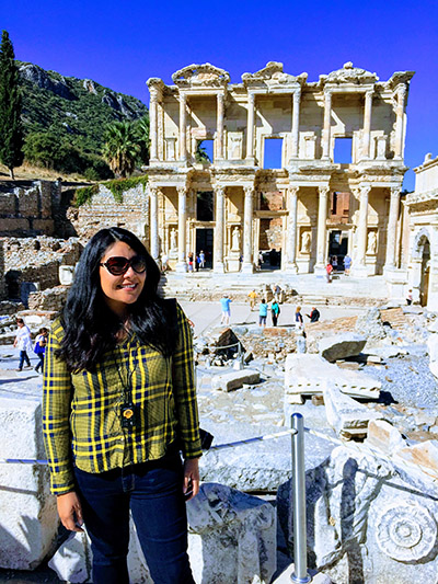 image in front of ruins